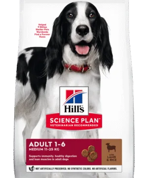 HILL'S SP Adult Medium Canine Adult Medium Lamb & Rice 604276 604277