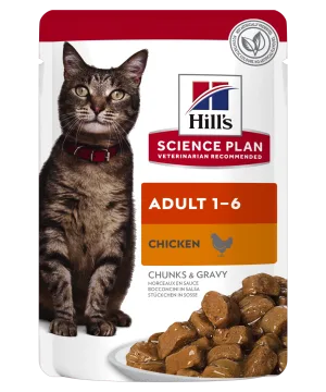 HILL'S SP Adult Wet Cat Food Chicken Feline Adult Chicken Pouch 604003