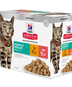 HILL'S SP Adult Perfect Weight Wet Cat Food Multipack Chicken & Salmon Feline Perfect Weight Chicken and Salmon Multipack 604016