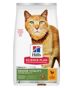 HILL'S SP Adult 7+ Senior Vitality Dry Cat Food Feline Senior Vitality 605263 605264