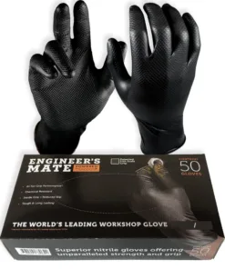 GRIPPAZ Nitrile Black Gloves