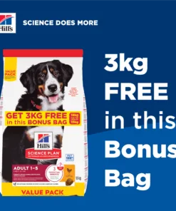 Hill's Adult Large Breed Bonus Bag Chicken Flavour 18kg